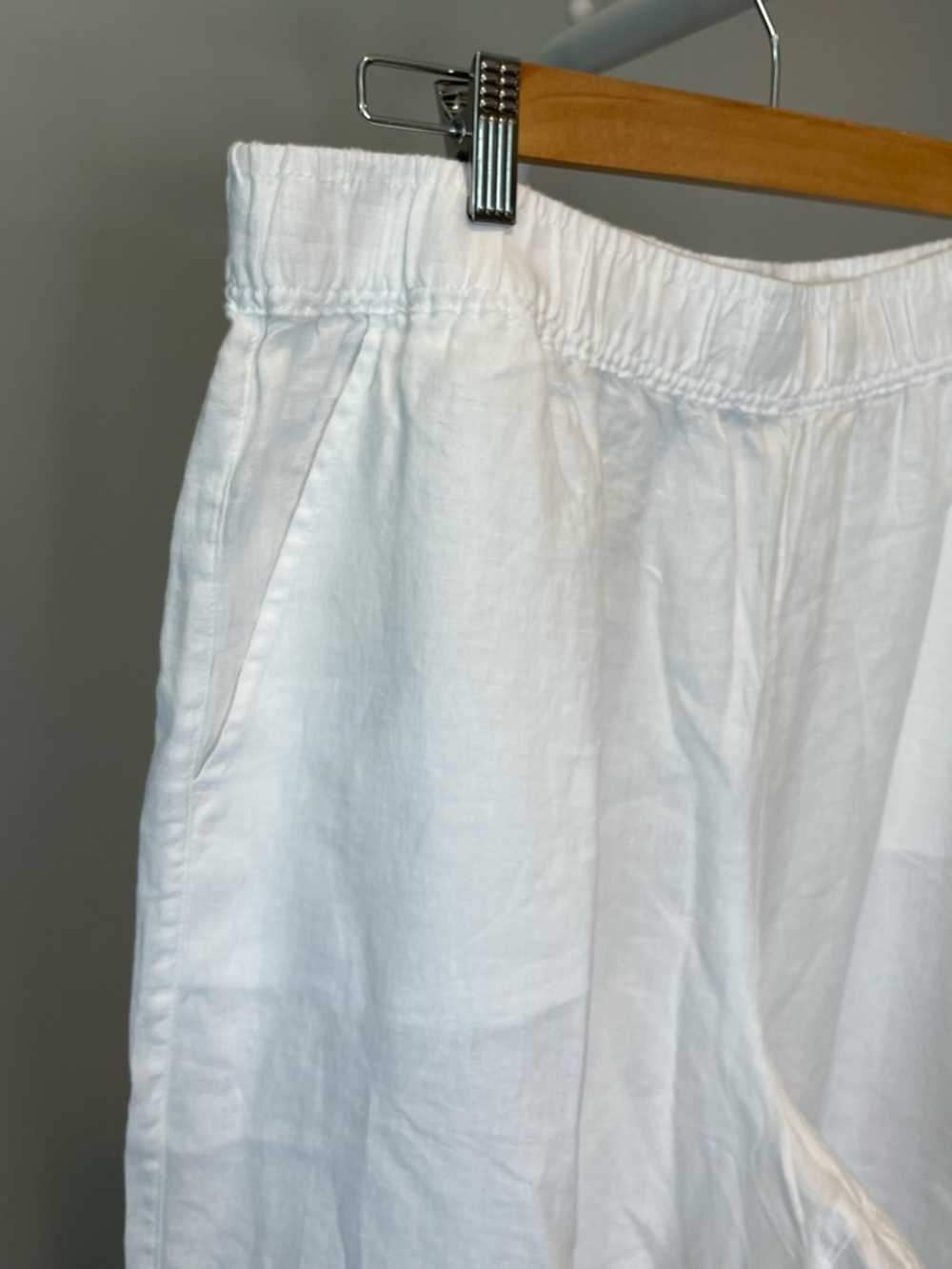 Tahari White 100% Linen Women’s Casual Pants - Picture 4 of 5
